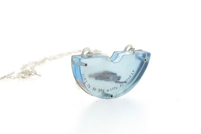 Semi-Circle Swimmer Necklace — “Come On In, The Water Is Lovely” Semi-Circle Swimmer Necklace — “Come On In, The Water Is Lovely”