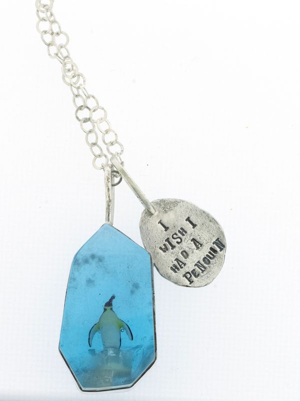 Medium Penguin Shard Necklace — “I Wish I Had a Penguin”