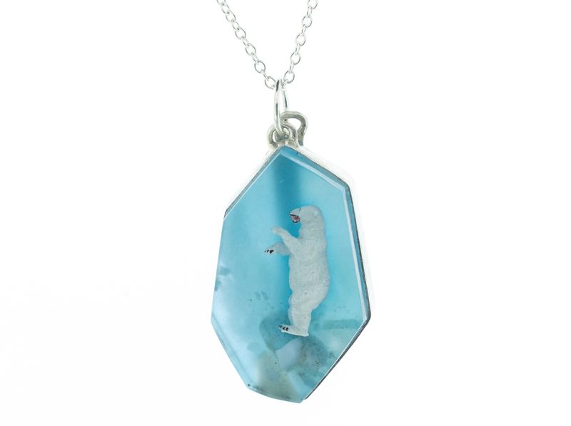 Polar Bear Shard Necklace - Glow in the Dark