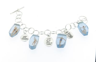 Swimmer Charm Bracelet – “Let go. Float. Trust the water.” Swimmer Charm Bracelet – “Let go. Float. Trust the water.”