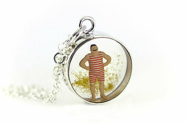 1900s Stripey Bather Necklace