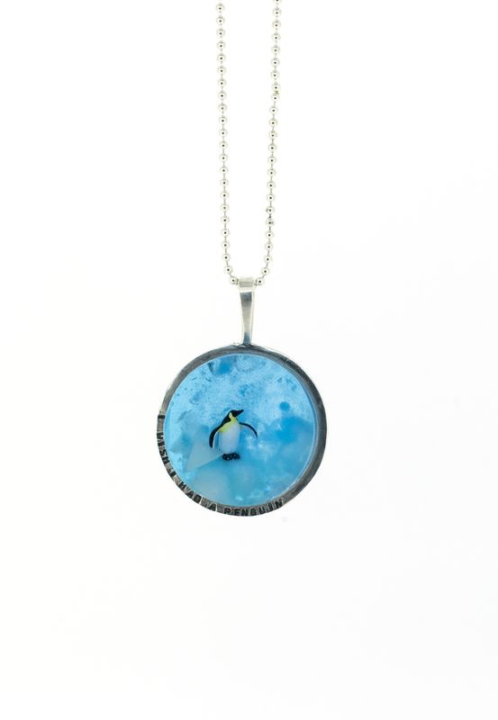 Small Penguin Disk Necklace