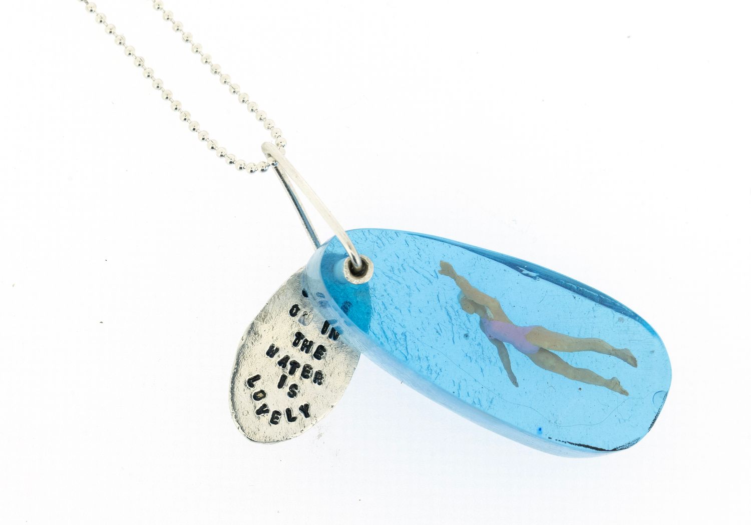 Swimmer Necklace, Teardrop