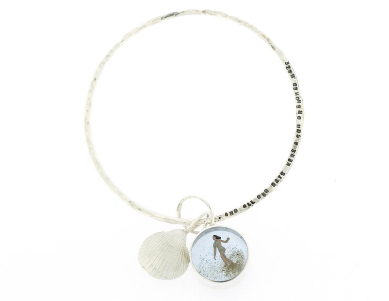 Sundrenched Haze Silver Bangle