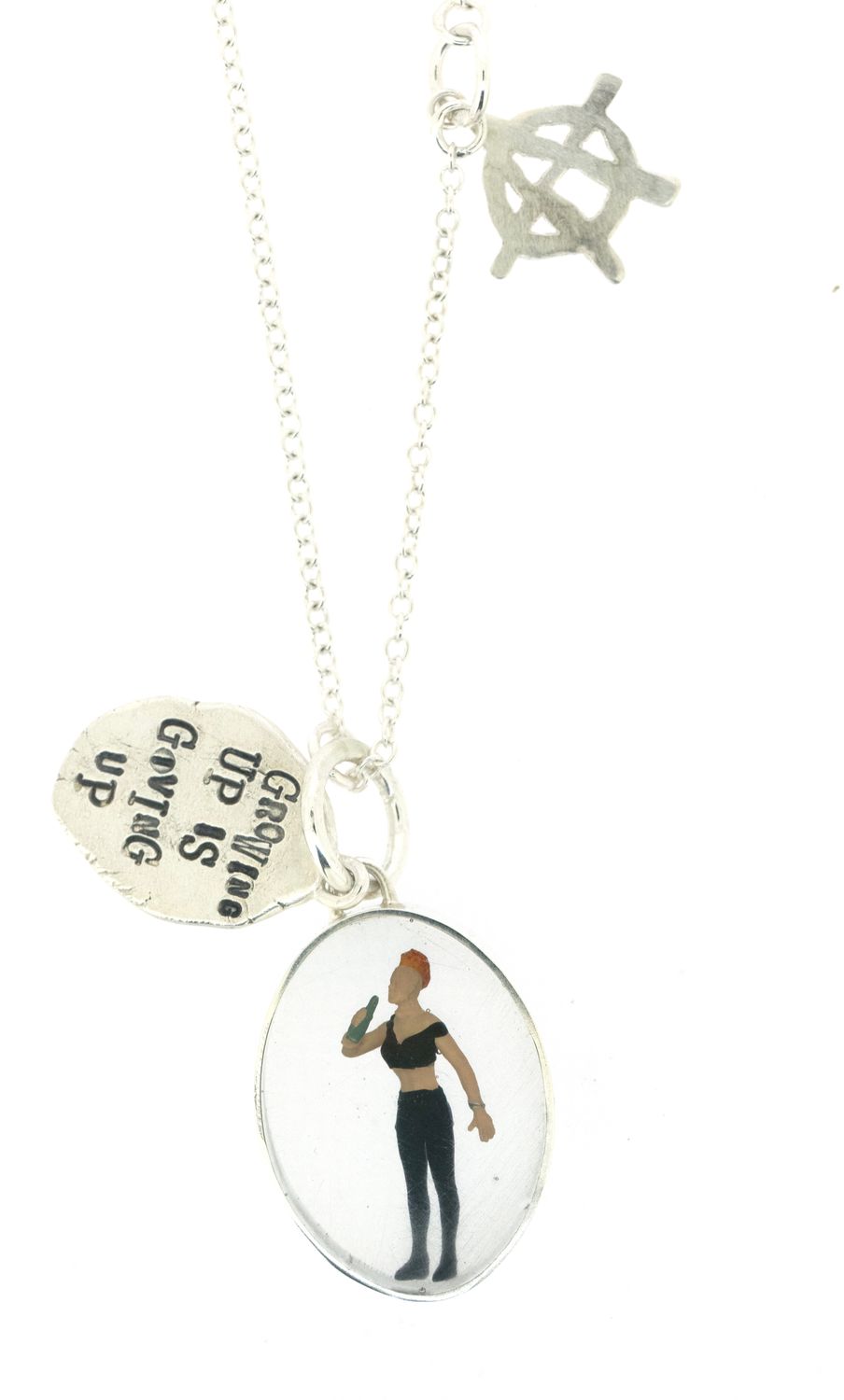 “Growing Up Is Giving Up” Punk necklace