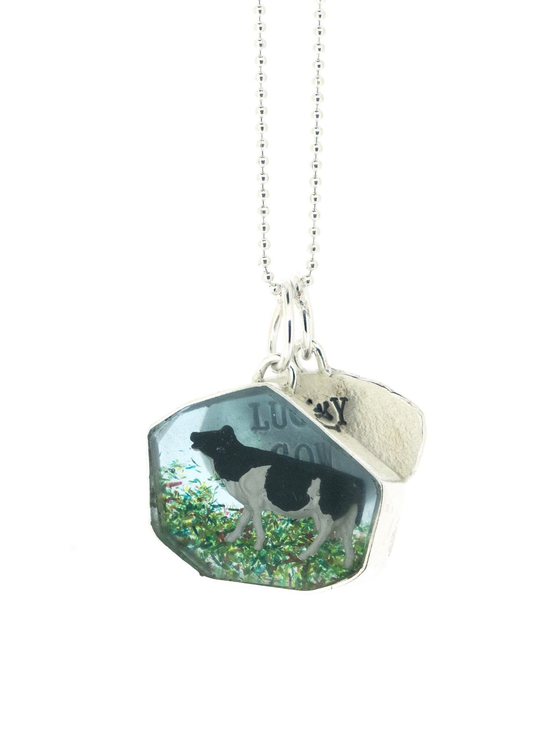 Midget Gem Pendant:  Lucky Cow