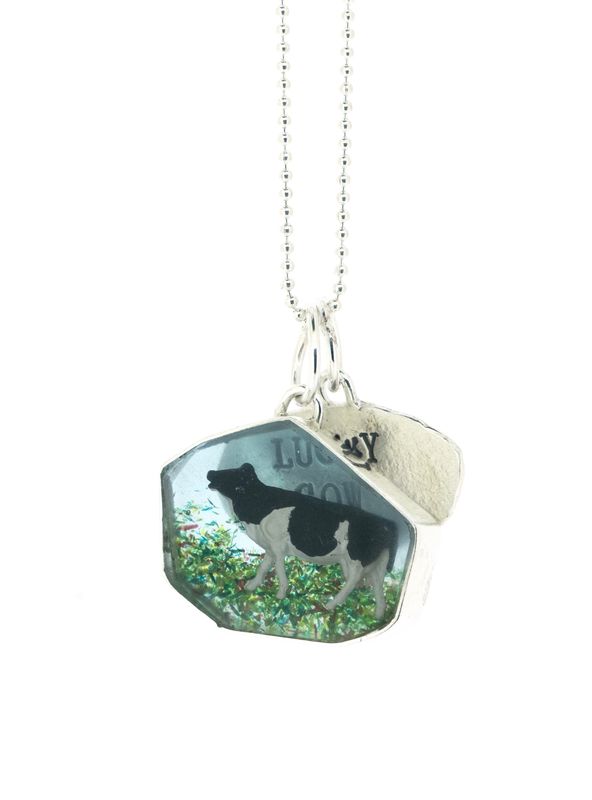 Midget Gem Pendant:  Lucky Cow