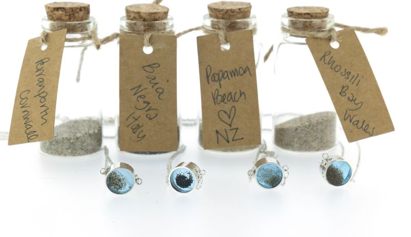 ​“Take me to my beach” — Bespoke Sterling Silver & Resin Necklace​