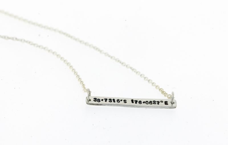 The Place - Sterling Silver Co-ordinates or What3Words Necklace
