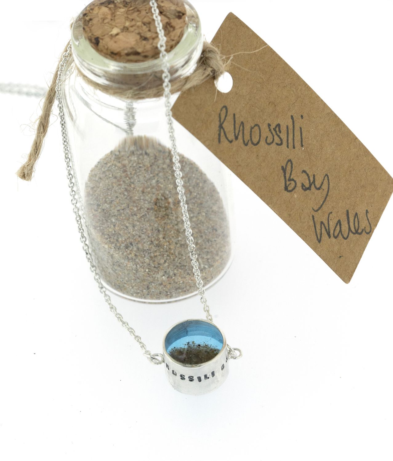 ​“Take me to my beach” — IN STOCK Sterling Silver & Resin Necklace​