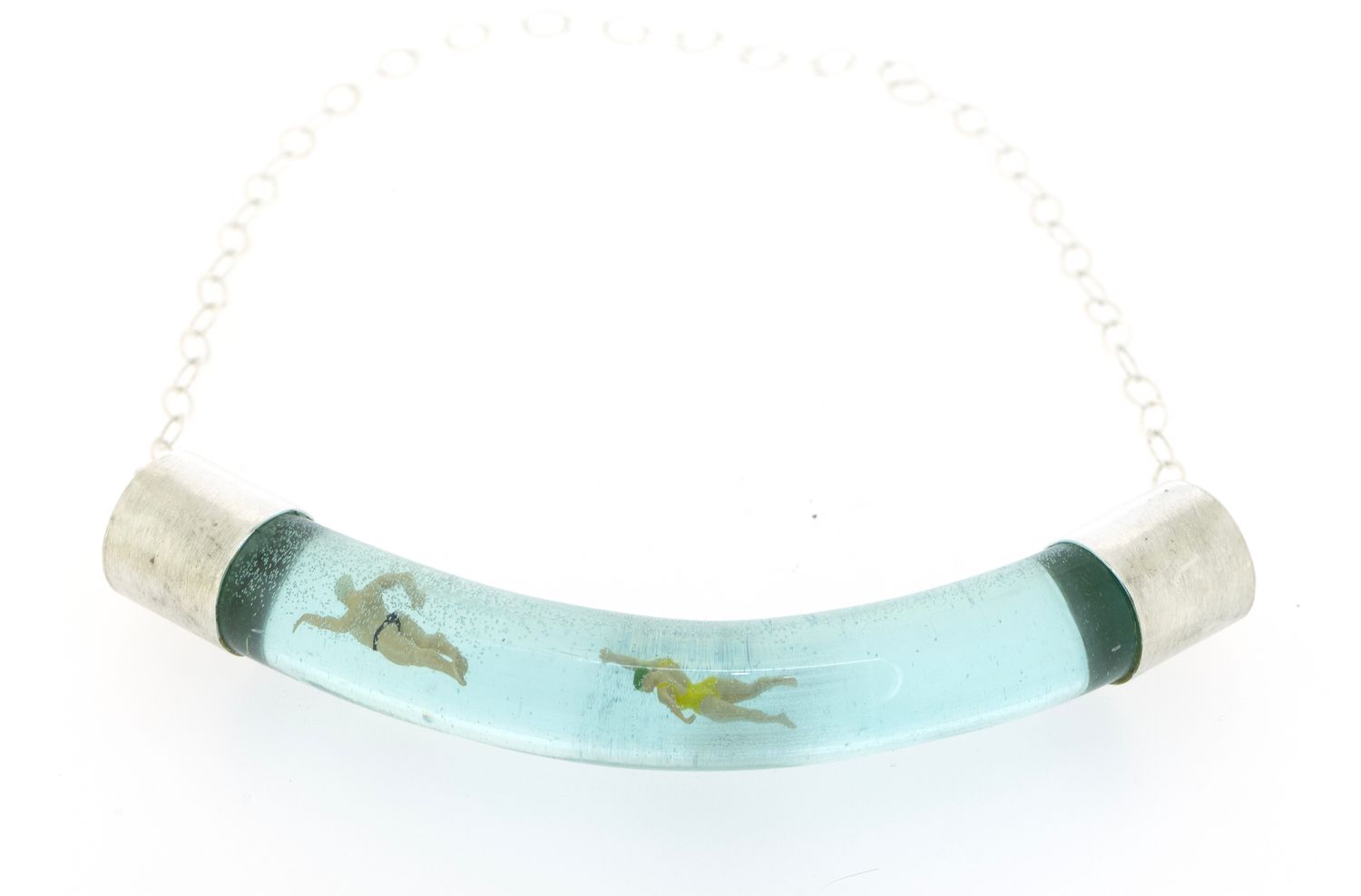 SWIM - Acrylic, Resin and Silver Necklace