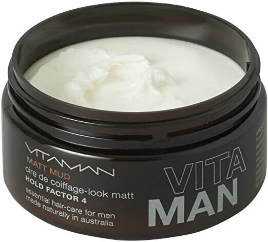 'VITAMAN - Natural Men's Grooming-
Hair Mud - Max Hold
Max hold - for men with thicker hair. Adds Texture & Volume.