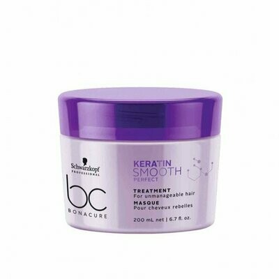 Schwarzkopf BC Keratin Smooth Perfect Treatment Mask 200ml
Schwarzkopf BC Keratin Smooth Perfect Treatment Mask is a hair treatment that helps to improve the manageability of frizzy, unruly and thick