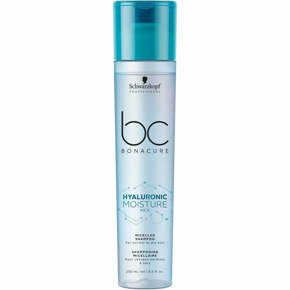 SCHWARZKOPF PROFESSIONAL
BC Bonacure Hyaluronic Moisture Kick Micellar Shampoo 250ml
is a moisturizing shampoo for normal to dry and wavy or curly hair. SCHWARZKOPF PROFESSIONAL
BC Bonacure Hyaluronic Moisture Kick Micellar Shampoo 250ml
is a moisturizing shampoo for normal to dry and wavy or curly hair.