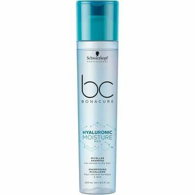 SCHWARZKOPF PROFESSIONAL
BC Bonacure Hyaluronic Moisture Kick Micellar Shampoo 250ml

is a moisturizing shampoo for normal to dry and wavy or curly hair.