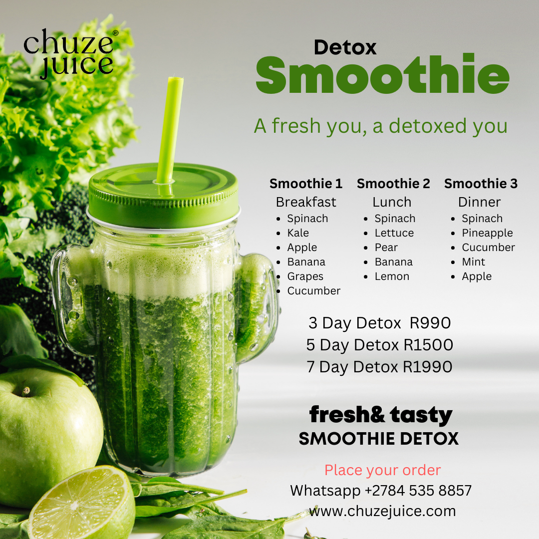 Green Detox Smoothie – Chuze Juice – Live Fruitfully.