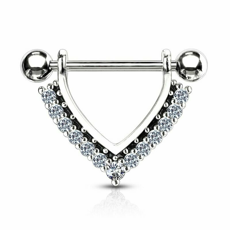 BARRA CAPEZZOLO CON CIONDOLO-STRASS