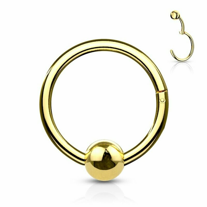 ANELLO CLICKER ACCIAIO COLORATO CON SFERA