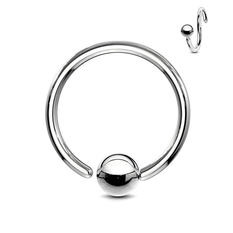 ANELLO NASO SFERA ACCIAIO