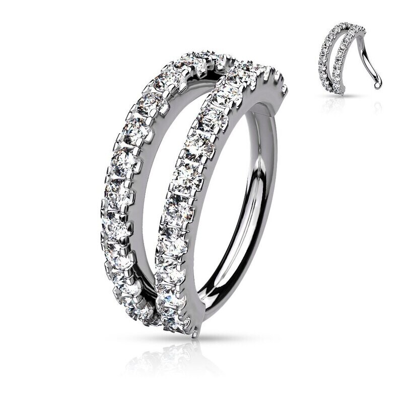 ANELLO NASO/HELIX DOPPIA FILA STRASS