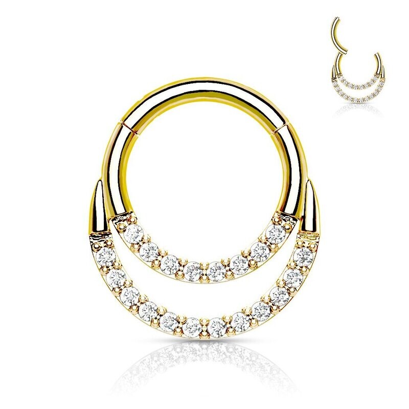 SEPTUM DOPPIO ANELLO STRASS