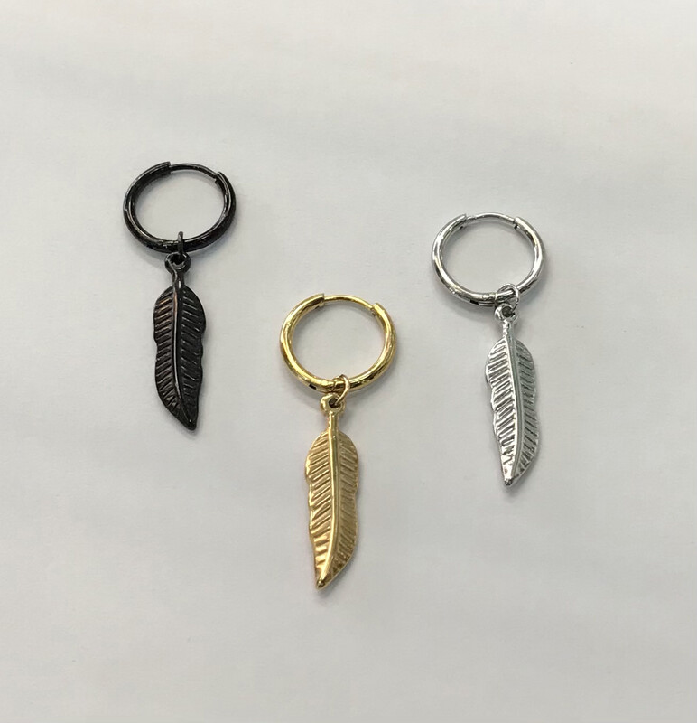 ORECCHINO  ANELLO CON PIUMA