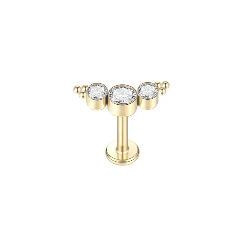 Helix-Tragus 3 diamonds