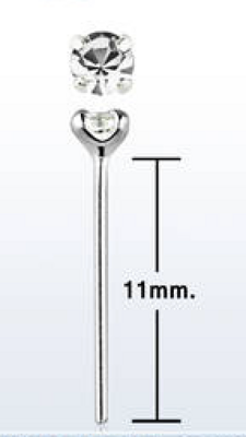 Orecchini Per Naso In Argento 925 - 3 Pezzi Con Sfera Piccola 1,5 Mm, Bastone Dritto 0,6 Mm, Facili Da Piegare - Foto 3