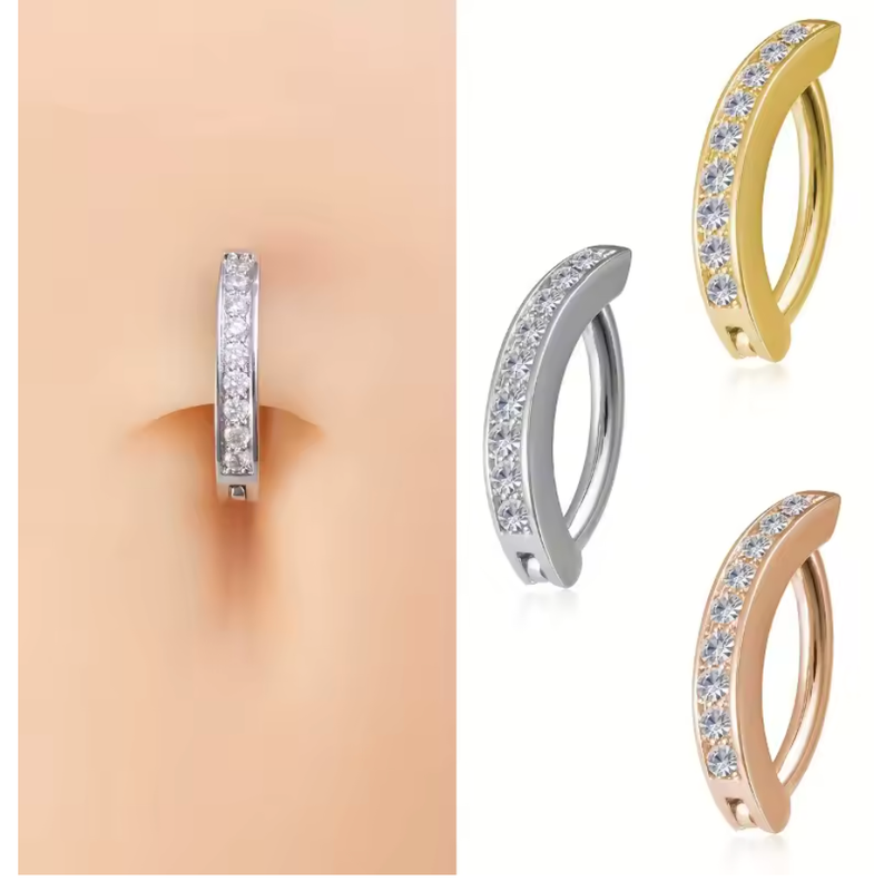 BANANA  OMBELICO CLICKER 1 FILA STRASS