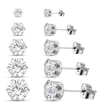 ORECCHINO PUNTO LUCE UNISEX MONTATURA ACCIAIO
