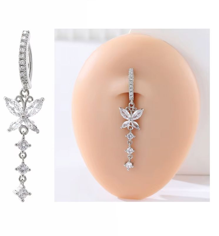 BANANA  OMBELICO CLICKER FARFALLA PENDENTE