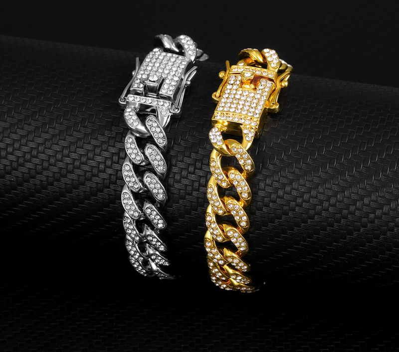 BRACCIALE CUBANA CON STRASS