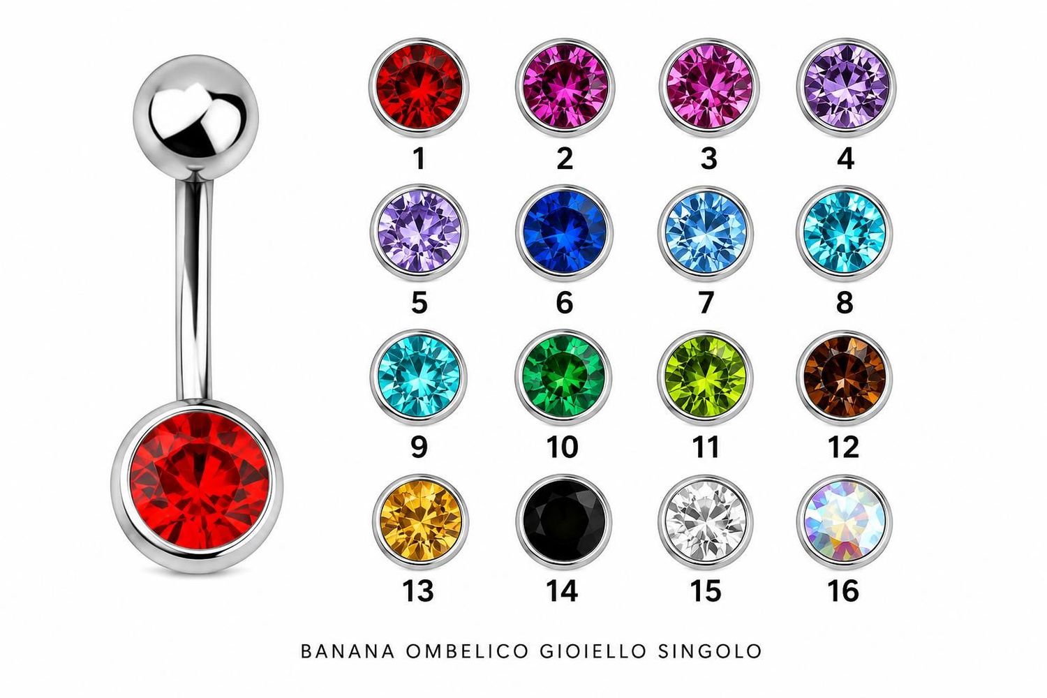 BANANA OMBELICO GIOIELLO SINGOLO