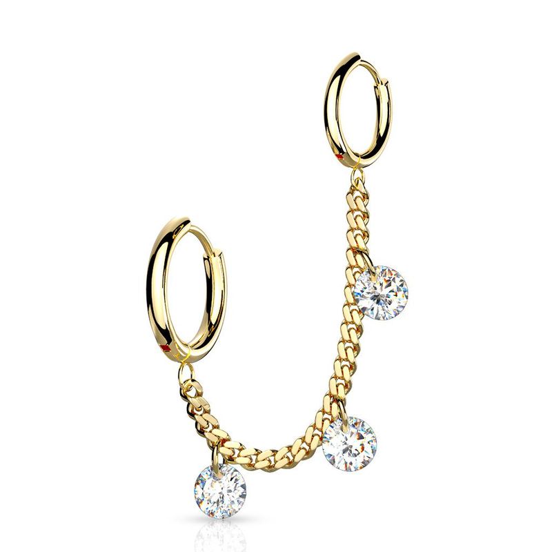 ANELLO DOPPIO CON CATENELLA E STRASS