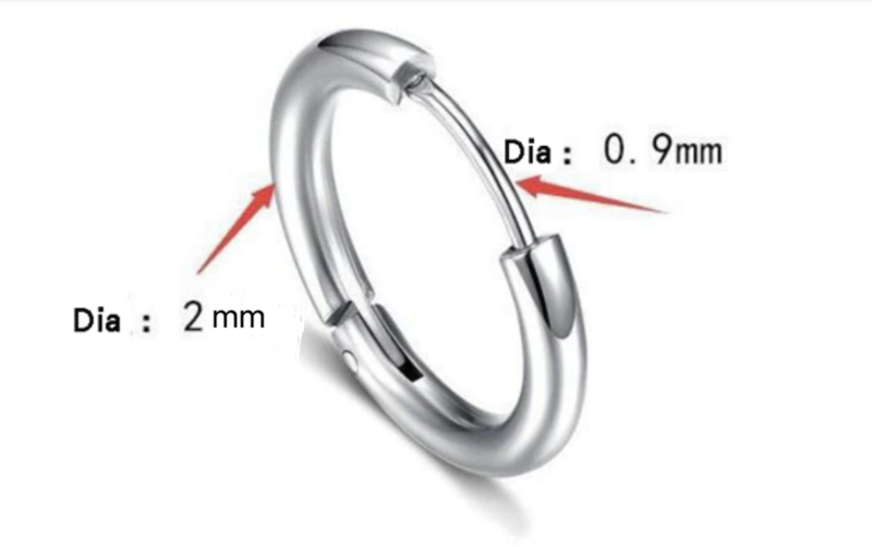 ORECCHINO ANELLO EASYCLIP 2 mm