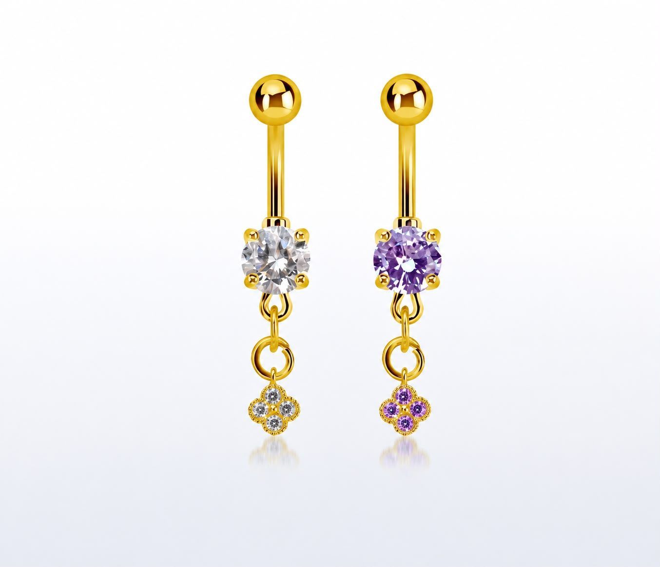 BANANA OMBELICO 4 STRASS ORO BANANA OMBELICO 4 STRASS ORO