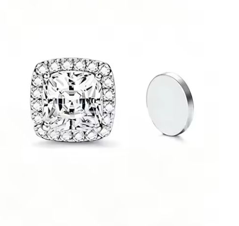 ORECCHINO MAGNETICO ZIRCONE CON STRASS 10 mm