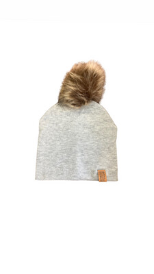 Grey Fitted Beanie 
