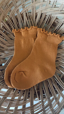 Ruffle Socks | Apricot