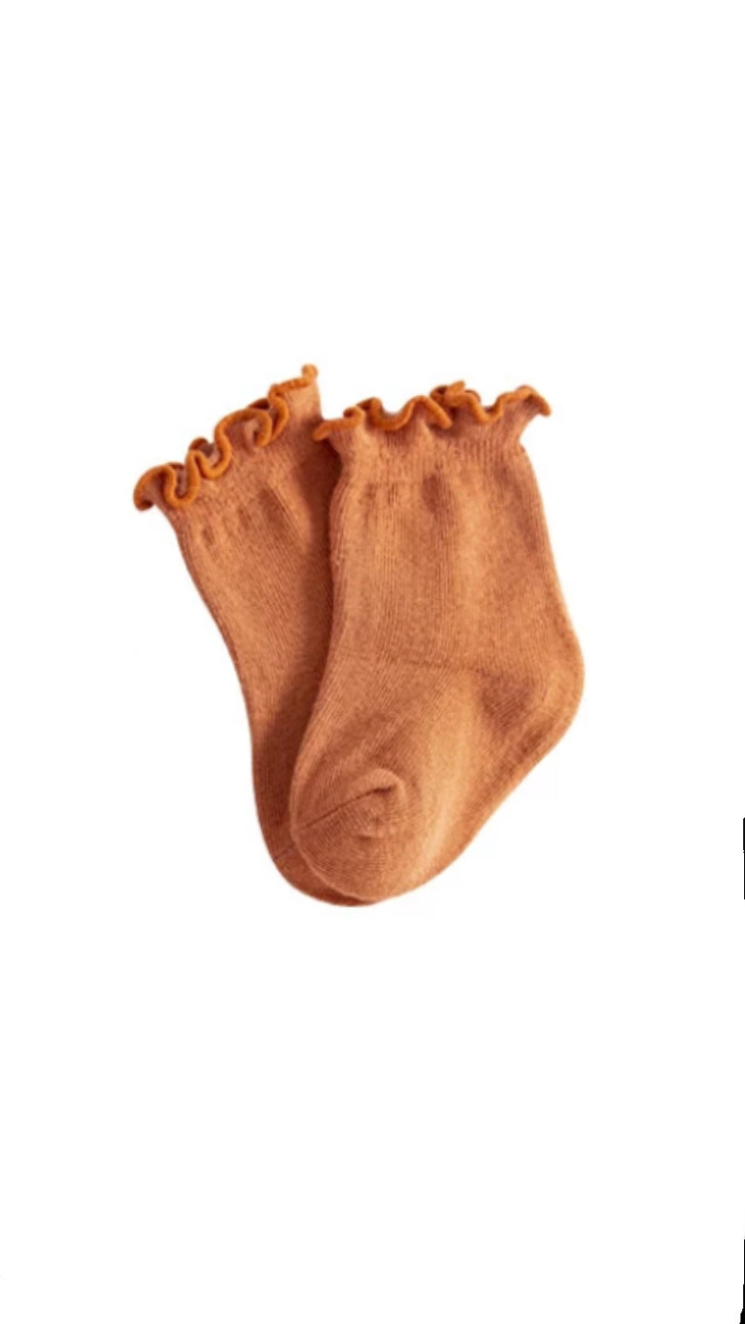 Ruffle Socks | Apricot