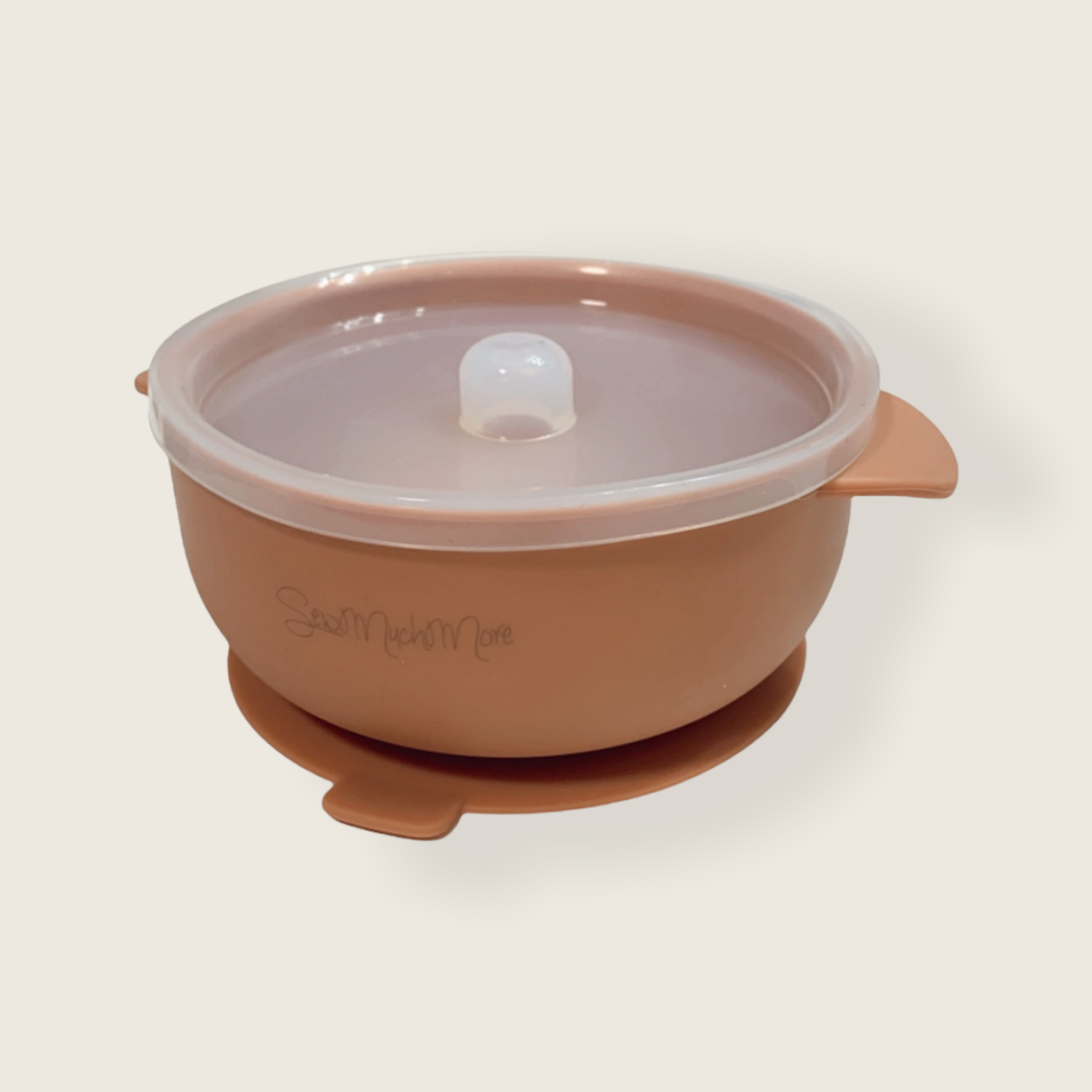 Silicone Suction Bowl With Lid| APRICOT