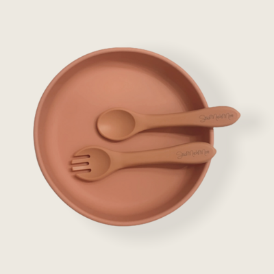 Round Silicone Suction Plate | APRICOT