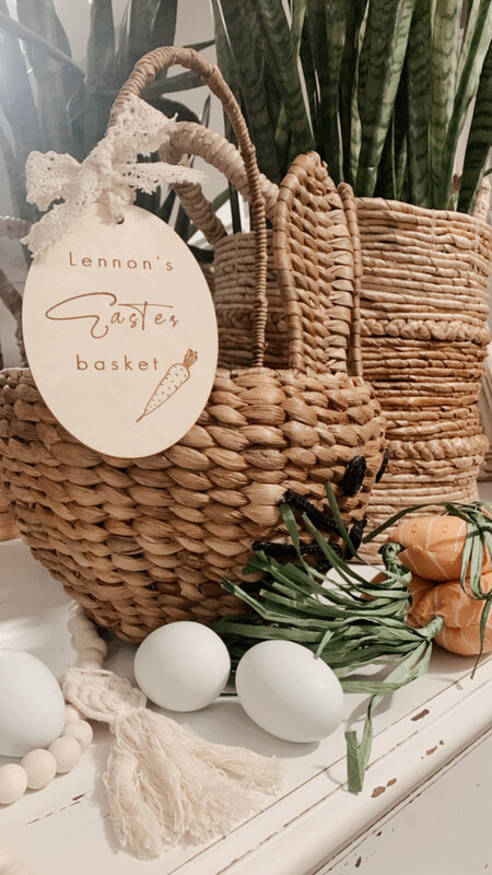 Wooden Easter Basket Tags