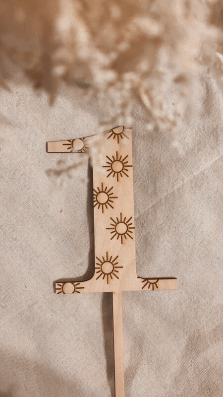 Cake Topper | Engraved Suns