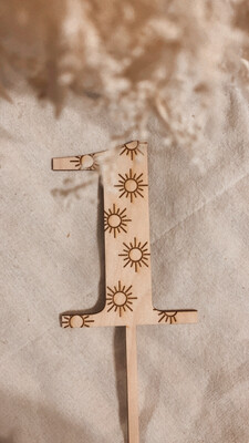 Cake Topper | Engraved Suns