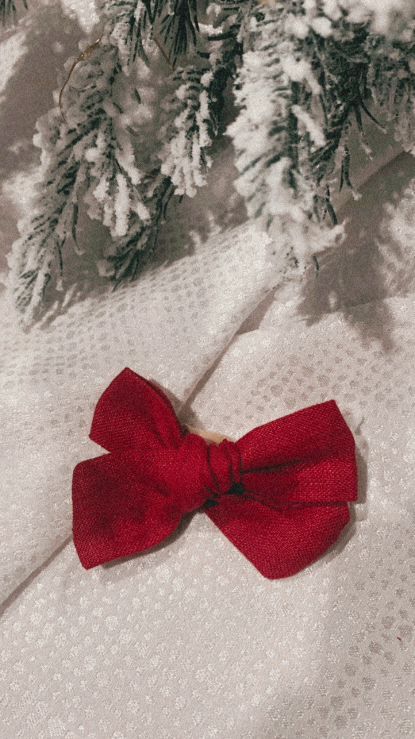 Bows | Deep Red Canvas 