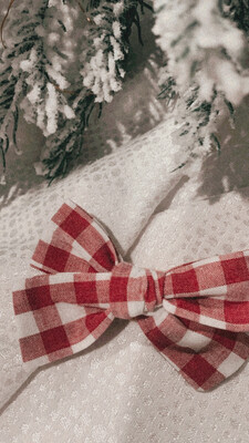 Bows | Deep Red Gingham