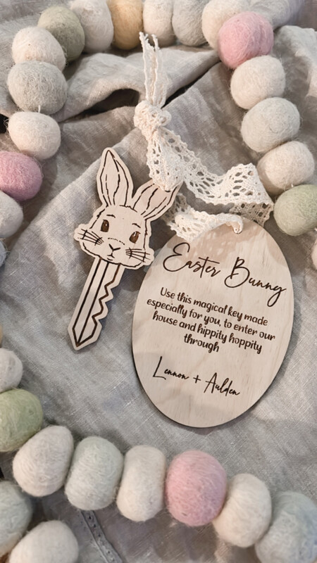 Wooden Magical Easter Bunny Keys
