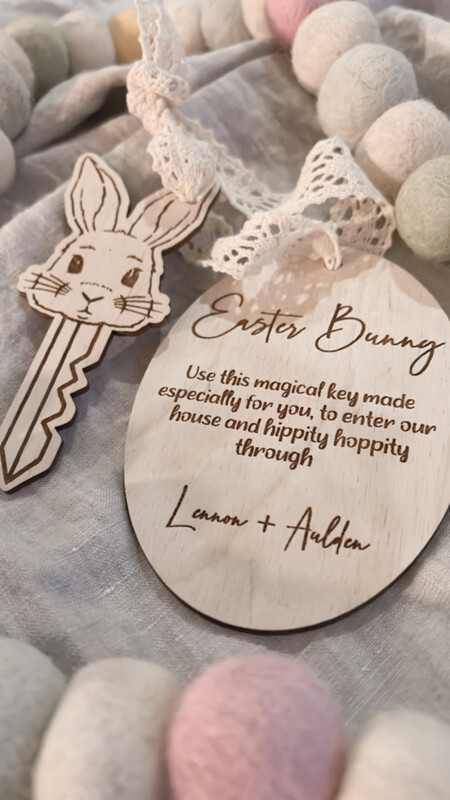 Wooden Magical Easter Bunny Keys