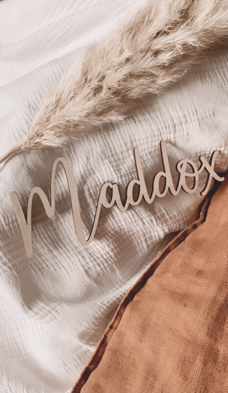 Script Wooden Name Cut Out